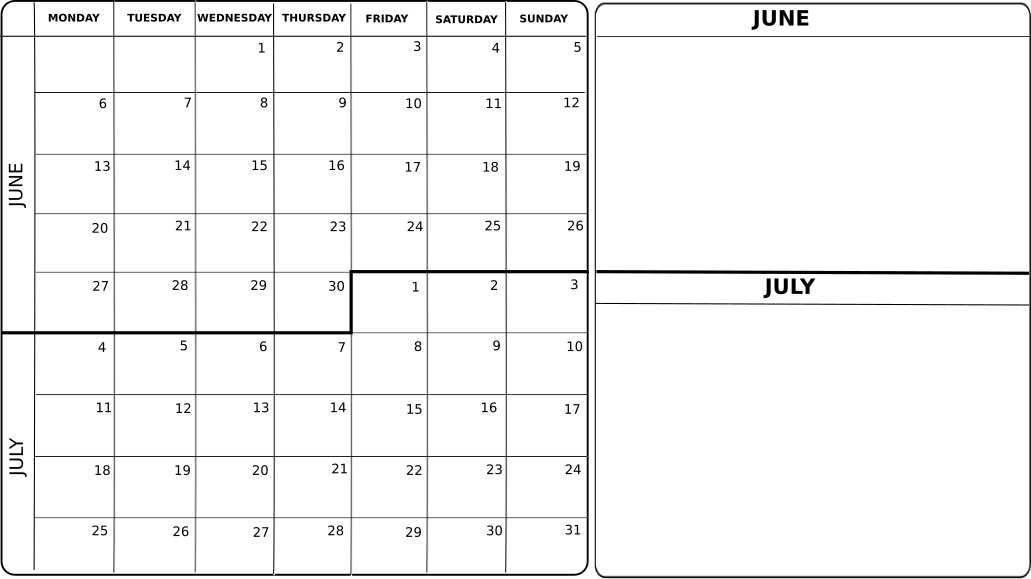 Calendars to organize