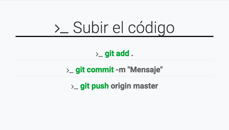 Subir el código